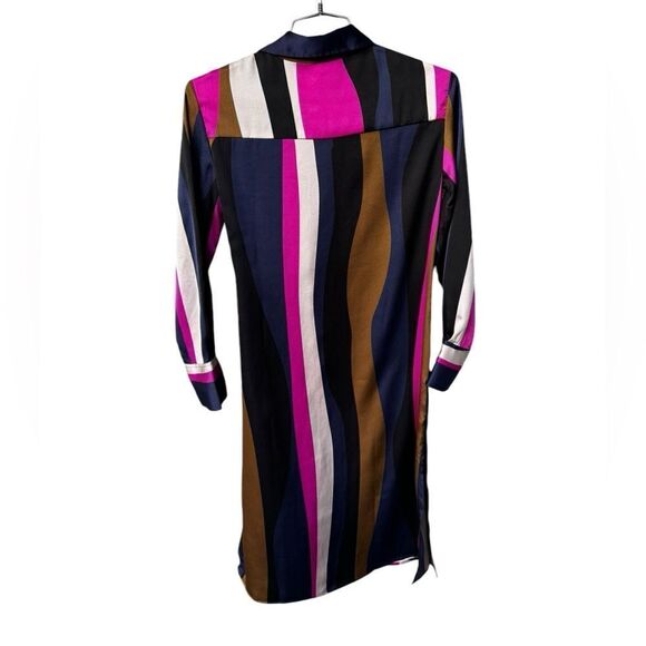 Vilagallo Esther Silk Midi Button Down Dress - Picture 3 of 7